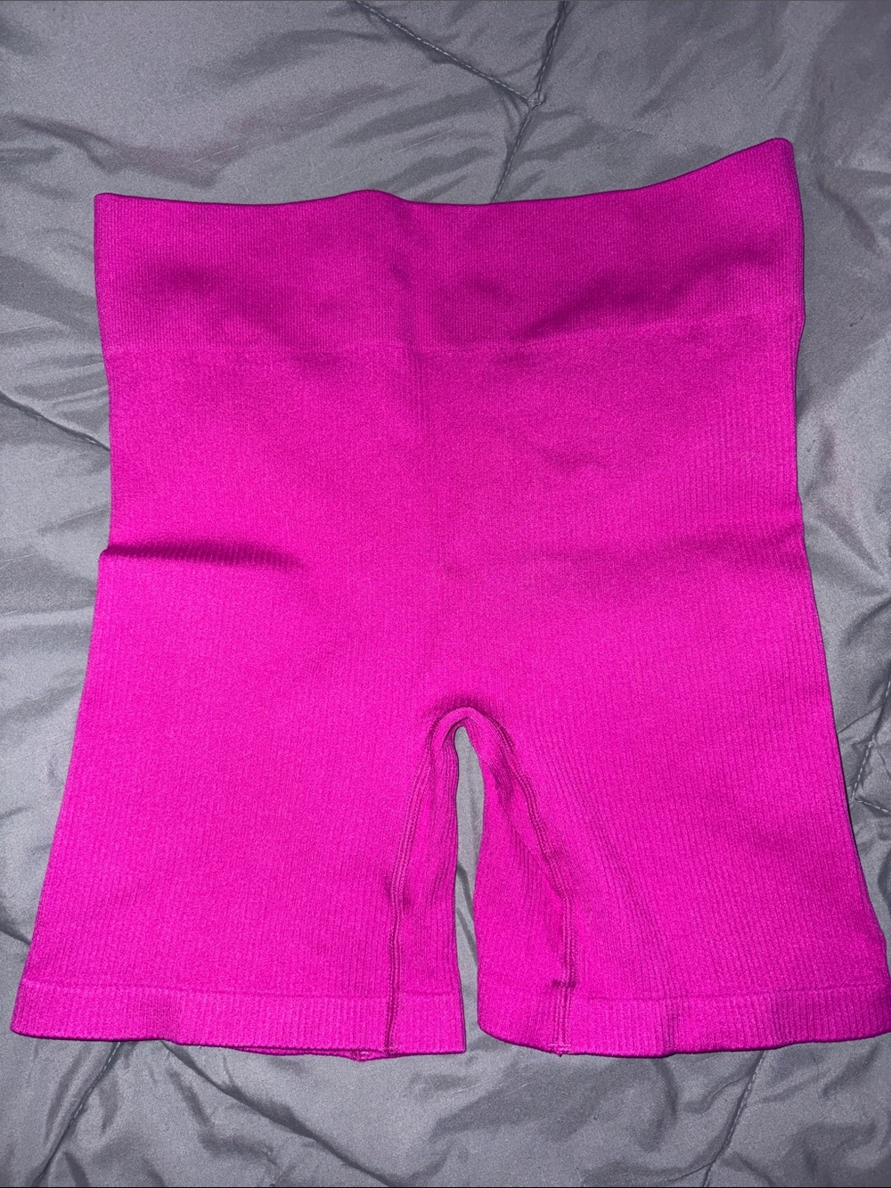 SHEIN Hot Pink High-Waist Bike Shorts